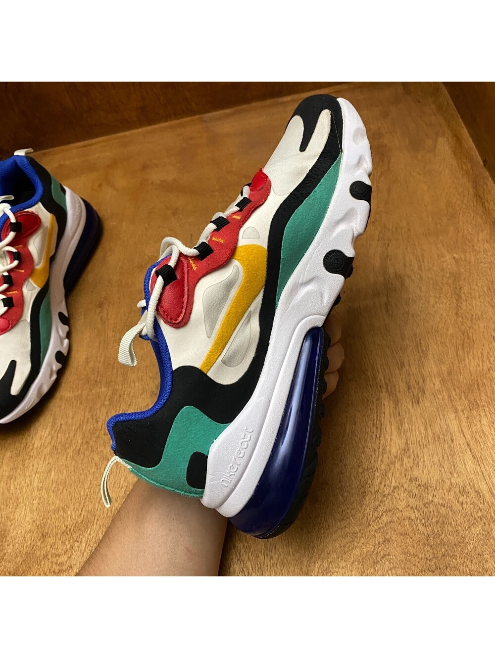 Nike Air Max 270 React Shoes Youth Size 6.5 Y Multi Bauhaus Sneakers BQ0103-001 - Picture 15 of 15